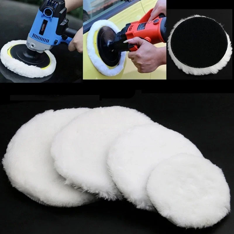 Universal Car Polish Pad Disc Imitated Wool Car Body Waxing Polishing Soft Pad Buffer Polisher Auto Care Tools Accessories