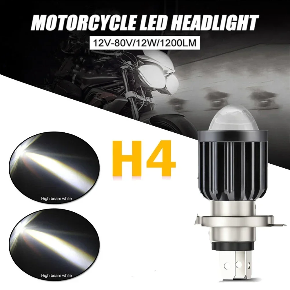 

H4 Led Motorcycle Headlight Bulbs 6000K White Light Hi/Lo Beam Fog Lamp Motorbike Headlight Lamp Moto Parts