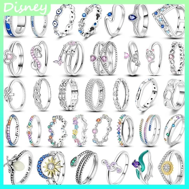 

2025 925 Sterling Silver Trendy Sparkling CZ Ring - Fashionable Simple Bridal Jewelry Gift
