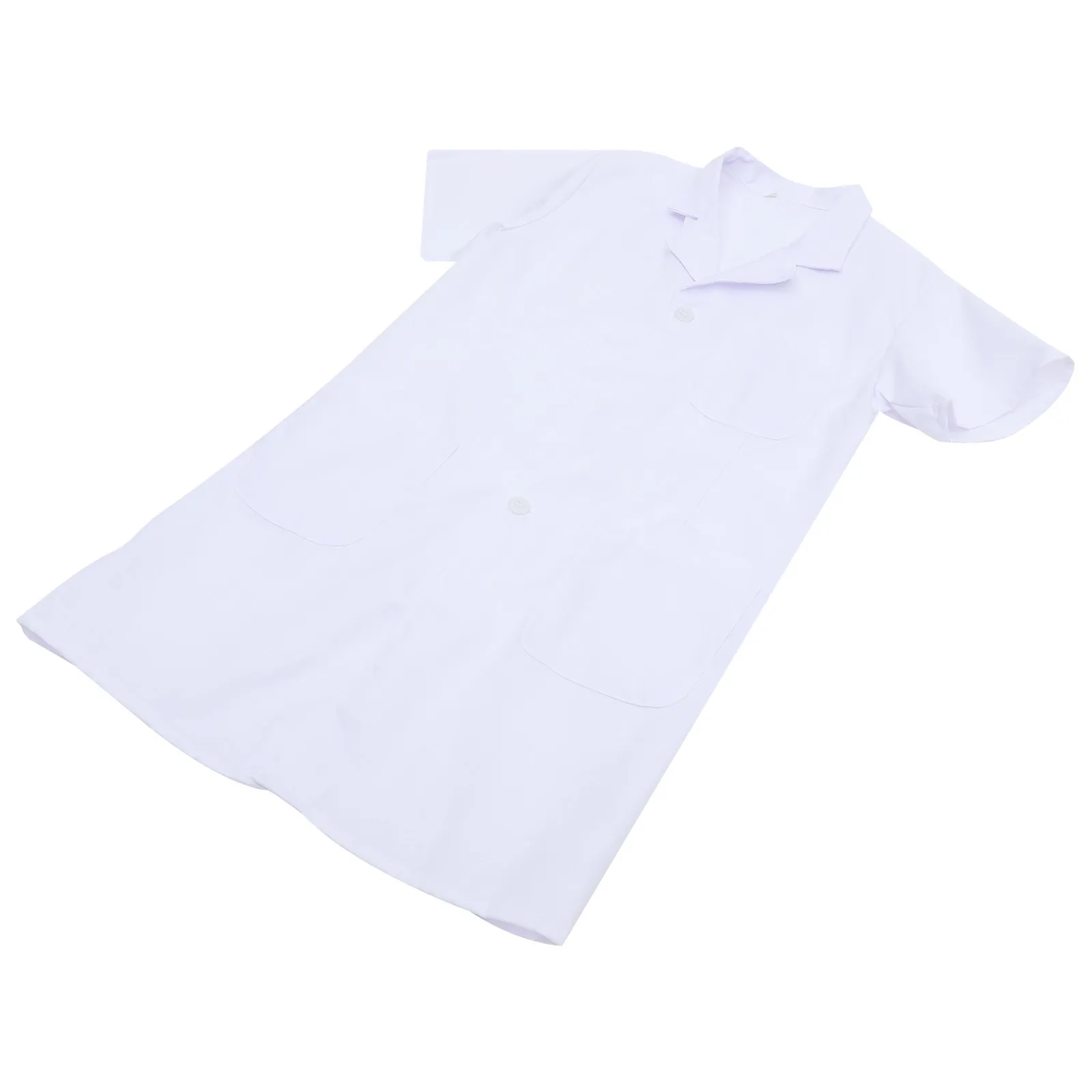 Uniforme d'infirmière pour femmes, taille XXL, blanc, manches courtes, robe médicale de qualité supérieure, vêtements professionnels d'infirmière, personnel de salon de beauté