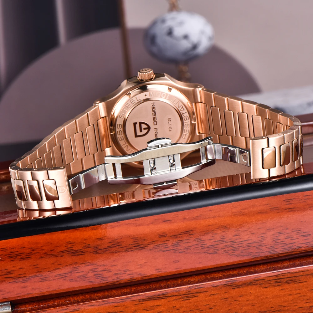PAGANI DESIGN luxury Rose Gold Mechanical Watch Stainless Steel 5 PAGANI DESIGN luxury Rose Gold Mechanical Watch Stainless Steel 5