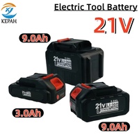21V 3.0/6.0/9.0Ah Li-ion Battery Pack High-Power Fast Charge with LED Power Indicator for Electric Drill/Saw Tools