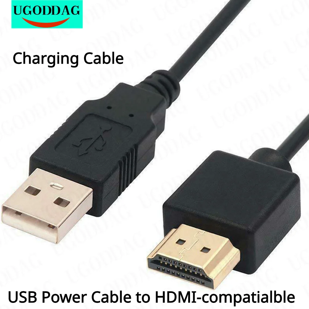 50cm Laptop USB Power Cable to HDMI-compatialble Male to Male Charger Charging Cable Splitter Adapter for Smart Device