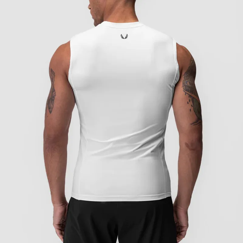 Men\'s Summer Casual Compression Tank Top Gym Fitness Sports Clothing Male Quick Dry Sleeveless Shirt Running Workout Tights Vest