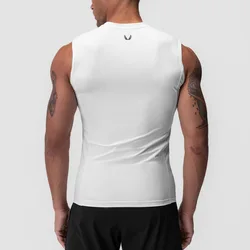 Men's Summer Casual Compression Tank Top Gym Fitness Sports Clothing Male Quick Dry Sleeveless Shirt Running Workout Tights Vest