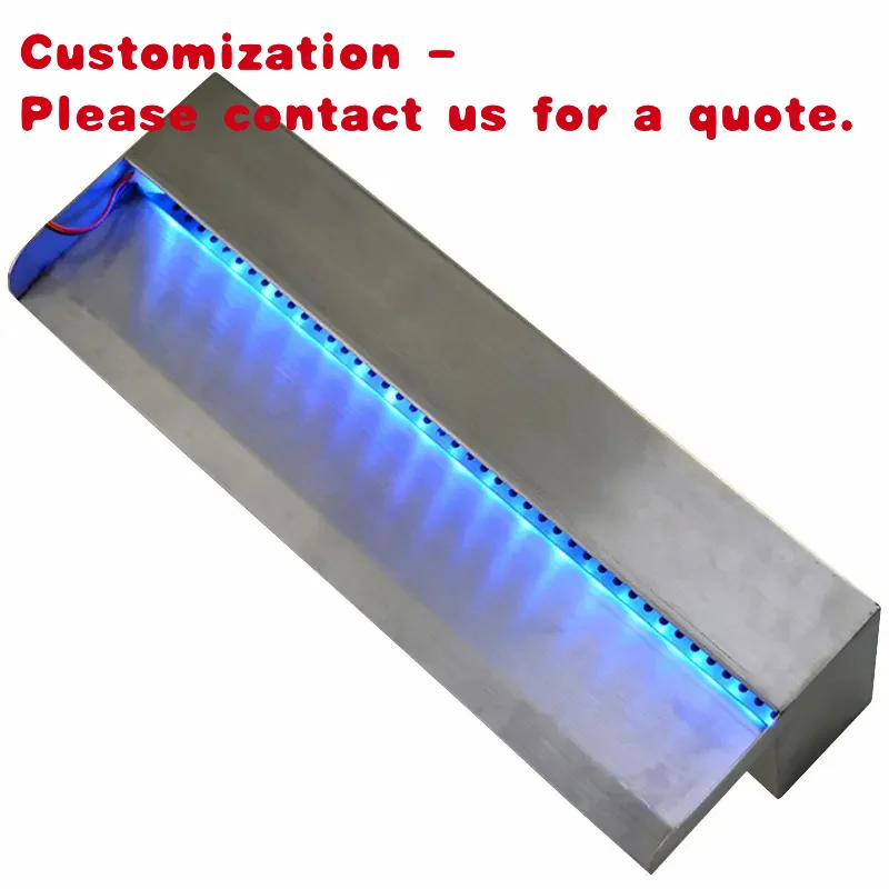

custom.Stainless Steel Curtain Pool Garden Decoration Wall Fountain Waterfalls with LED Light