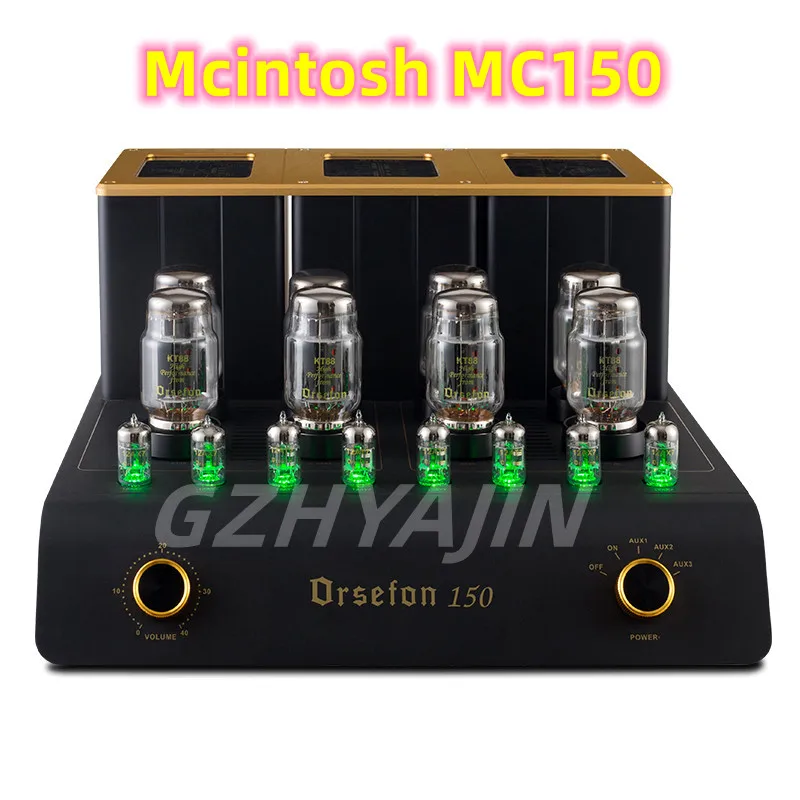 Latest 1:1 clone MC150 Mcintosh super power bile duct hifi high fidelity bile duct power amplifier 150W*2 pushable ATC,18~25KHZ