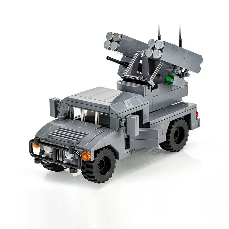 Air Defense Vehicle Model MOC Building Bricks War Equipment Modular Technology Gifts Holiday Assemble Children Toys Suit