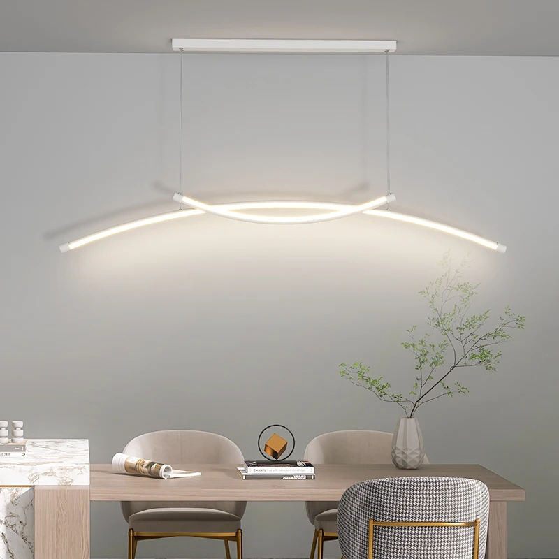 Plafonnier nordique moderne pour chambre à coucher, lustres simples, salon géométrique créatif, luminaire de table à manger, lampe pour la maison