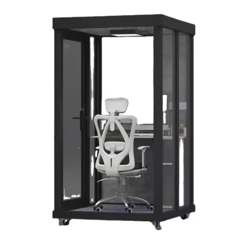 

Hooqu Customized Music Soundproof Booth Luxury Home Study Office Room Pods Indoor Mobile Work Space Office Pod