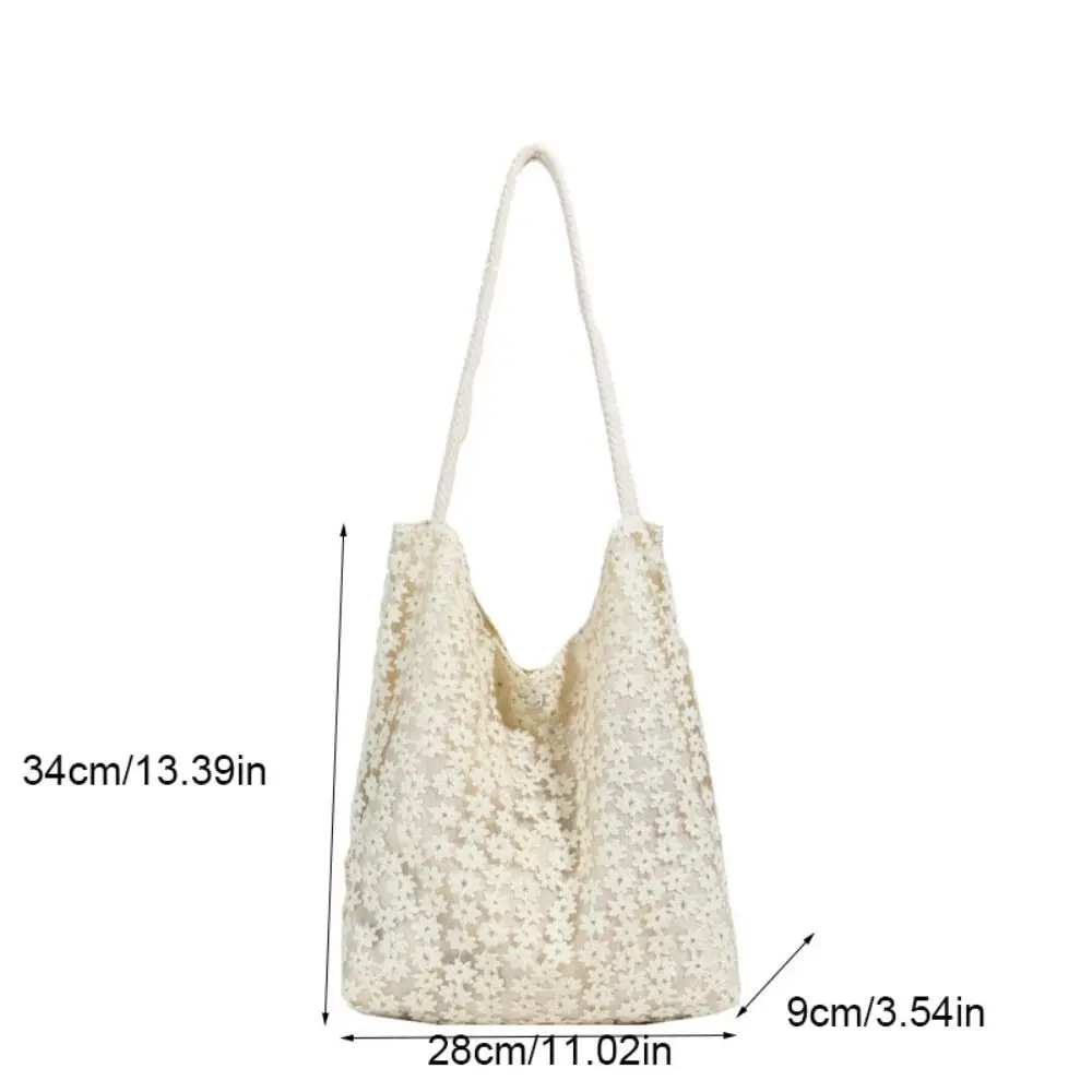 الموضة بلون زهرة حمل حقيبة سعة كبيرة الباليه نمط تحت الإبط حقيبة يد الكورية نمط القماش حقيبة كتف المرأة #5