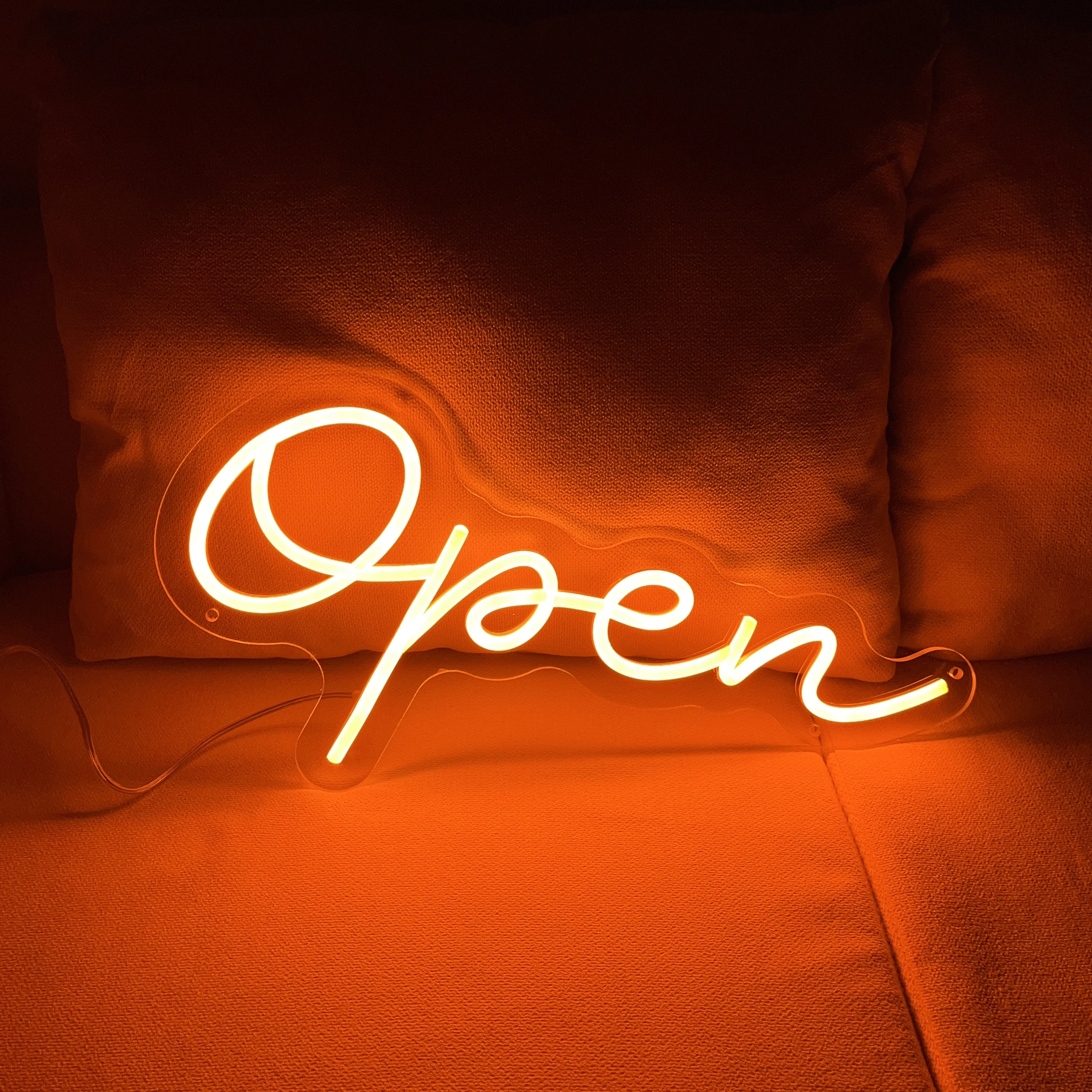 12 Colors Open Neon Sign Start Your Business LED Neon Lights Nails Hair Salon Store Wall Decor