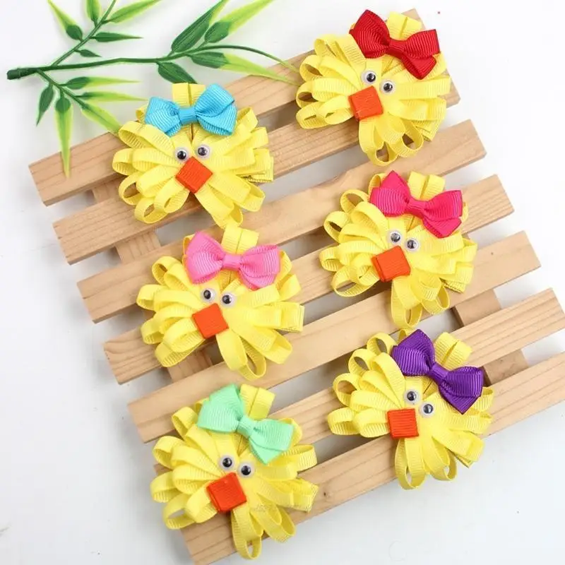 X5XA Lovely Easter Theme Chick/Bunnies Hair Clip Hair Accessories Hair Barrette For Spring Holiday Celebration And Daily Wear