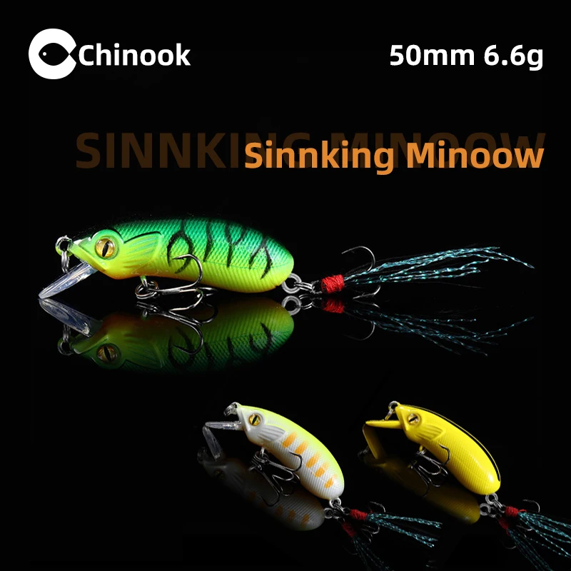 Chinook 50mm 6.6g Mini Minnow Wobblers Floating Fishing Lures Minnow Crankbait Artificial Hard Swimbait Fish Lure Pike Wobblers