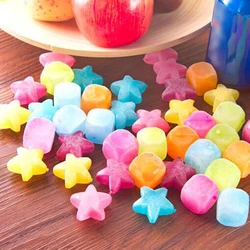 20pcs Reusable Ice Cube Mold 3D Ice Cube Multicolor Cooling Tool Plastic Ice Cube Refreezable Ice Cube