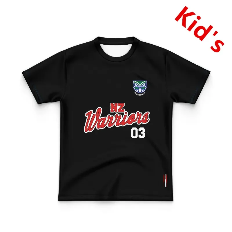 

2024 NEW ZEALAND WARRIORS #03 Warm Up Shirt YOUTH TRAINING RUGBY JERSEY Kids size 16--26 ( Print name and number )