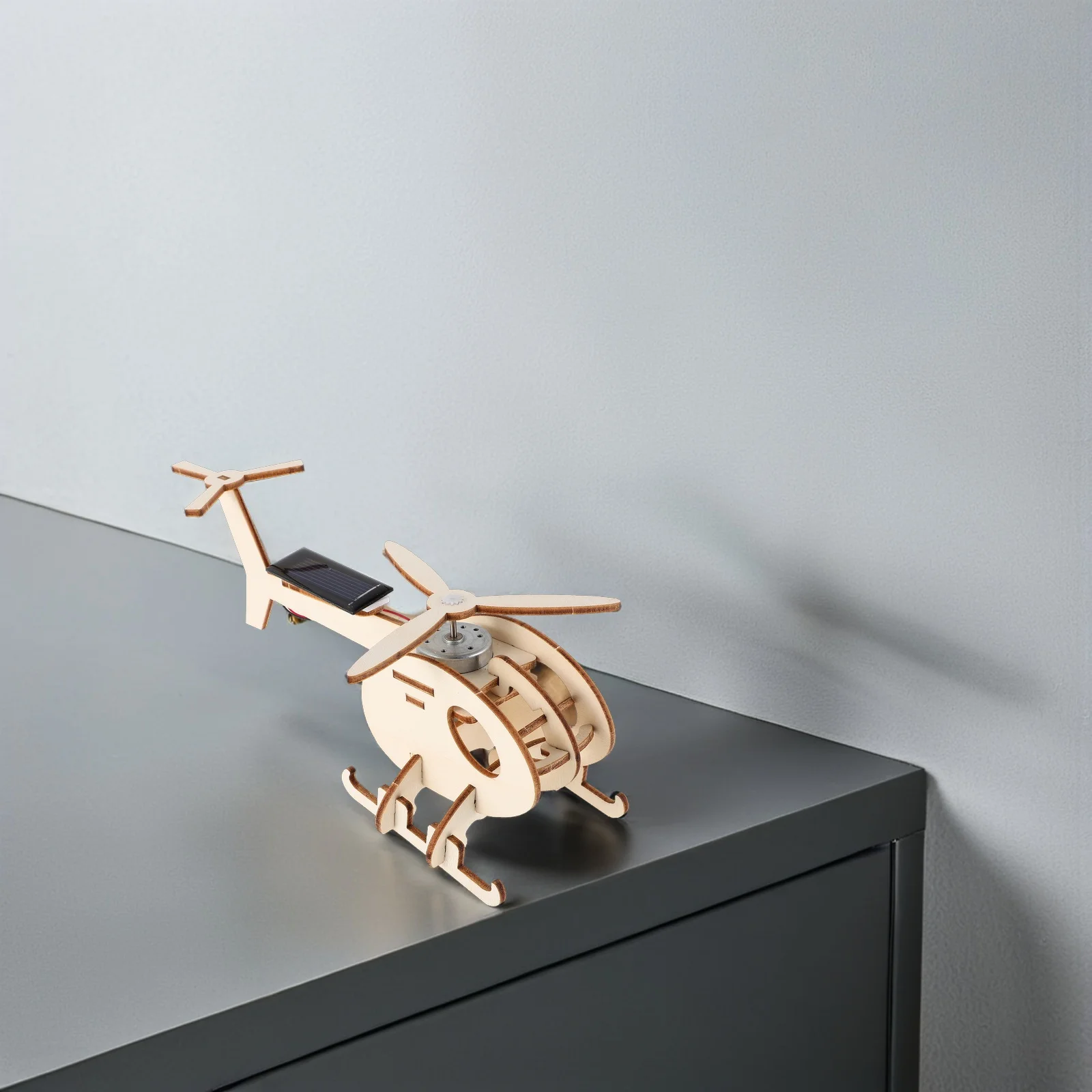 

1Set Solar Helicopter DIY Wooden Science Kit for Kids Educational Engineering Learning Outdoor Exploration Activity