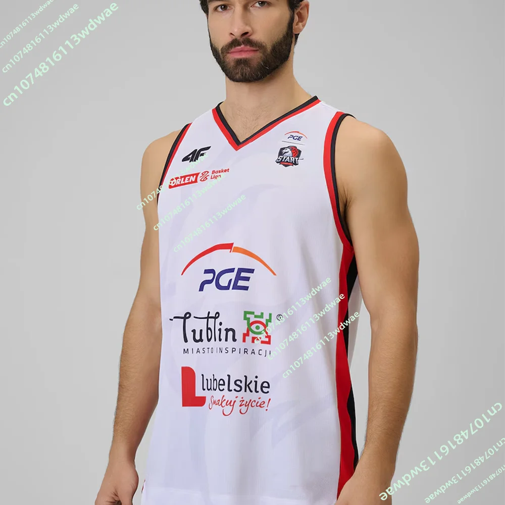 

Новая баскетбольная майка PLK Польша 2026 с 3D-принтом PGE Start Lublin, спортивная, для взрослых и детей, дышащая, мужская футболка-жилет, велосипедная майка