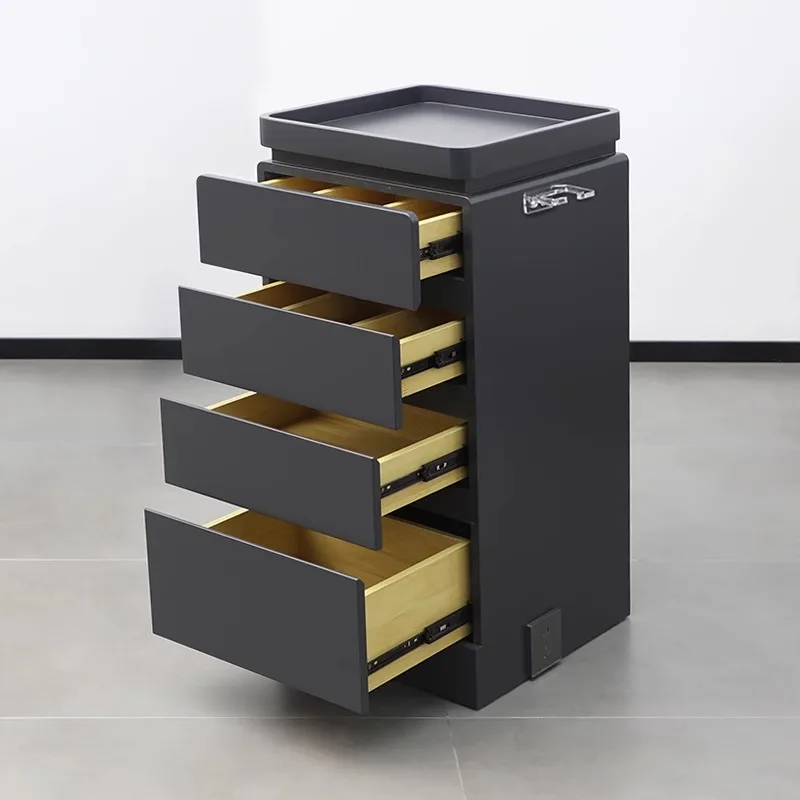 

Special tool table for hair salon Storage with drawers Barber shop Hair tool cabinet