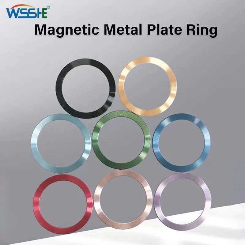 2023 Stainless Steel Universal Magnetic Metal Plate Ring For Magsafe Wireless Charger Iron Sheet Sticker Magnet Car Phone Holder