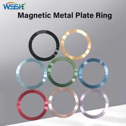 2023 Stainless Steel Universal Magnetic Metal Plate Ring For Magsafe Wireless Charger Iron Sheet Sticker Magnet Car Phone Holder