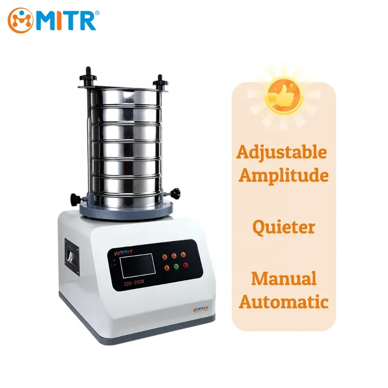 MITR Factory Laboratory Sieve Shaker 200mm Electronic Manual Test Mini Wet And Dry Stainless Steel Vibrating Sieve Screen Shaker