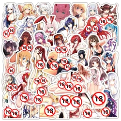 Hentai Anime Meninas Adesivos, Adulto, Sexy, Waifu, Desenhos Animados, Decalques para Laptop, Telefone, Bagagem, Carro, Impermeável, Brinquedos, 10 Pcs, 30 Pcs, 50 Pcs, 100Pcs