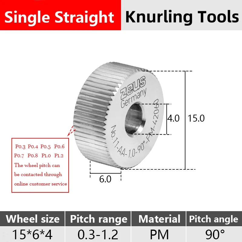 ZEUS 15*6*4 AA  HSS Single Straight Hommel+Keller Knurling Tools For CNC Lathe