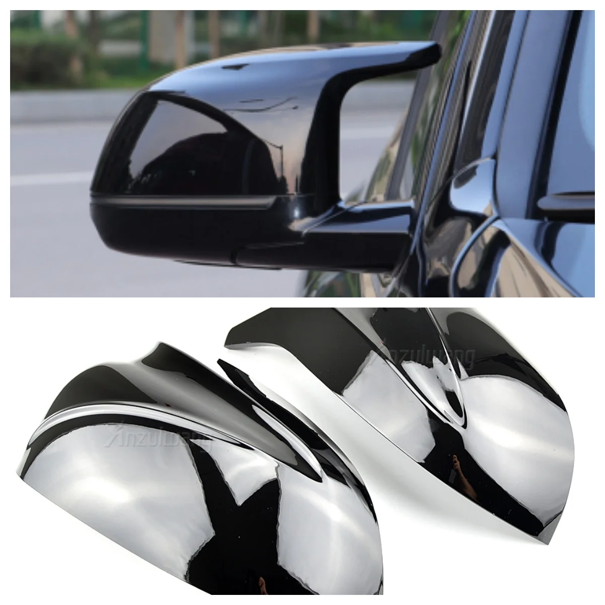 

For BMW X3 G01 X4 G02 X5 G05 X6 G06 X7 G07 2018 2019 2020 M style black rearview mirror cover Carban rearview mirror caps