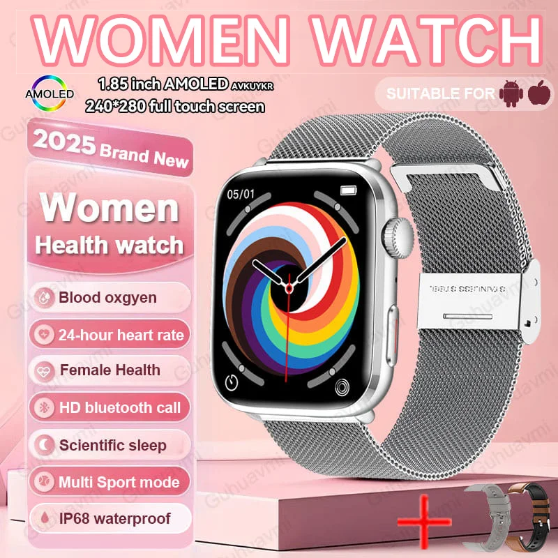 2025 New For Xiaomi Women AI Smart Diagnosis Smart Watch HRV+PPG Blood Pressure Blood oxygen Health monitor IP68 NFC Smartwatchs