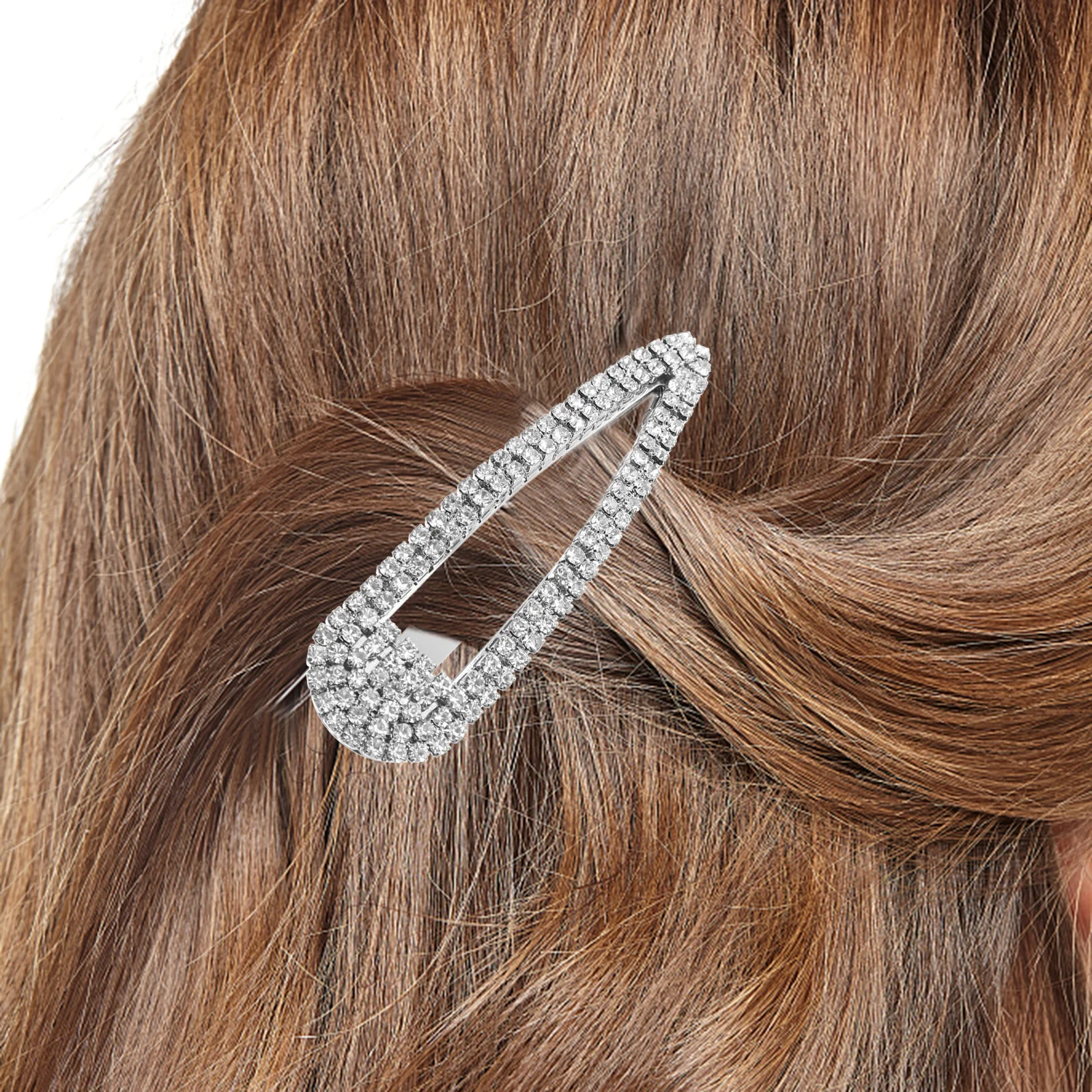 

4Pcs Rhinestones Hair Clips Cute Decorative Barrettes for Girls Women Styling Accessories Rhinestones Hair Clips