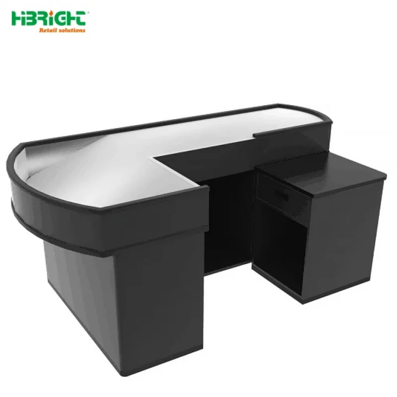 custom.HIGHBRIGHT Cash Register System Automatic Checkout Counter Conveyor Belt Durable Model HBE-CC 960mm Height 960mm