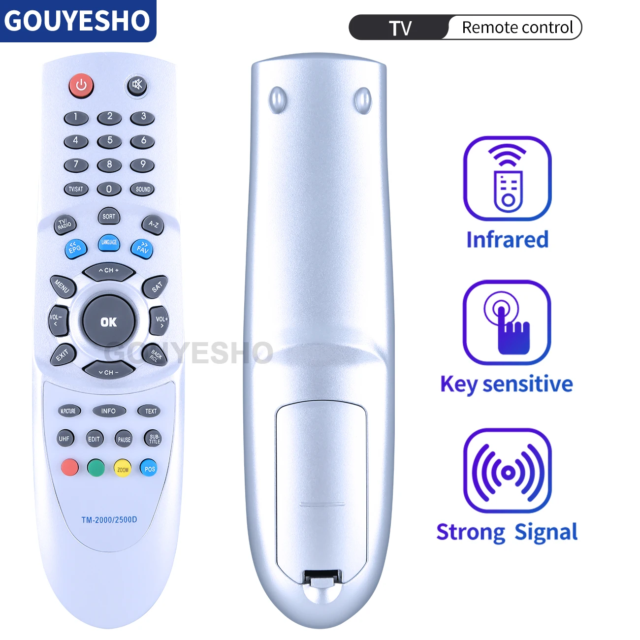 New Remote Control TM-1000 2000 2500D TM-1600 TM-7600 7000 TM-7650 7655 TM-7755 TM-7800 for Technomate RECEIVER