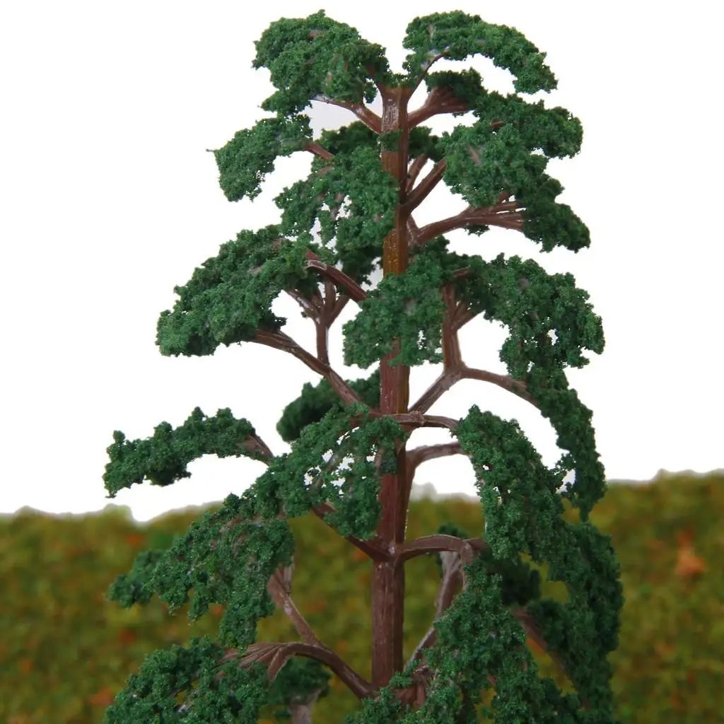 Arbres enrichis pour mise en page de paysage de wargame, modèle d'architecture, train, chemin de fer, 5 pièces, 14cm