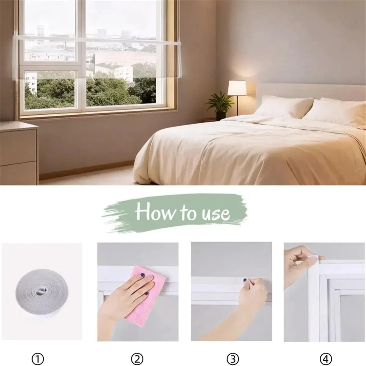 Reusable Window Insulator Kit, 47x63 Inch, 180μm Clear Film, Easy Ventilation, Adjustable Seal