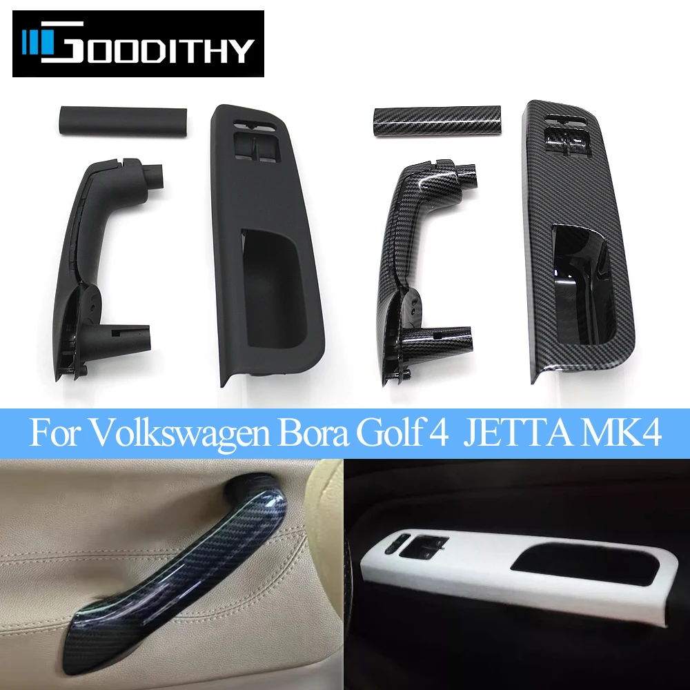 

RHD 2-doors Interior Left Right Door Pull Grab Handle Window Switch Panel For Volkswagon Golf 4 MK4 Jetta Bora 3B2867172DA94
