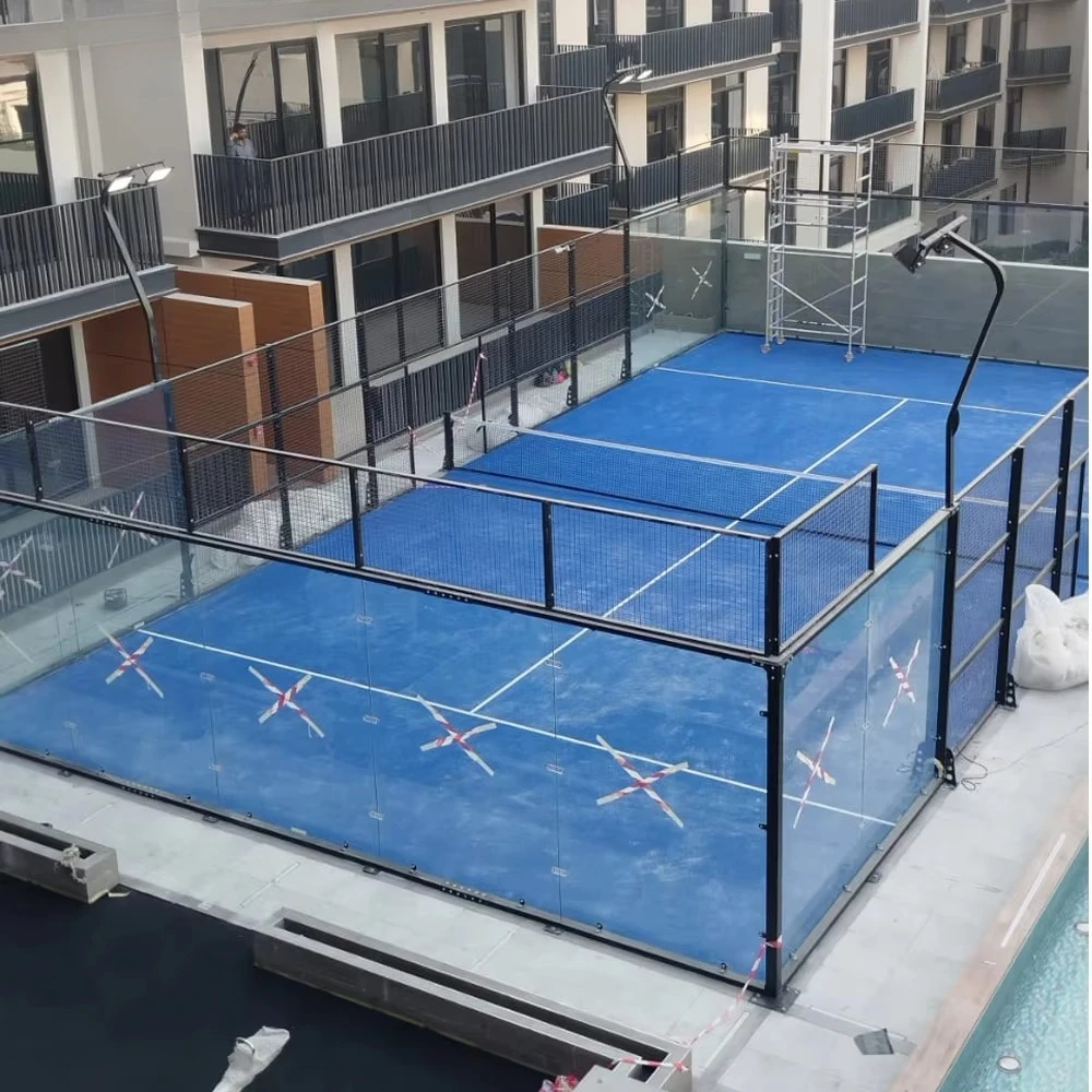 2026 Panoramic Paddle Court Artificial Turf Outdoor or Indoor Tennis Padel Court