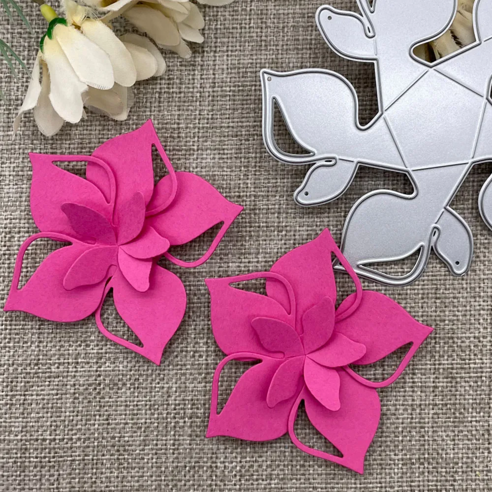 Neue 3D Blume Box serie Metall Schneiden Stirbt Schablonen Für DIY Scrapbooking Dekorative Präge Handwerk Stanzen Vorlage