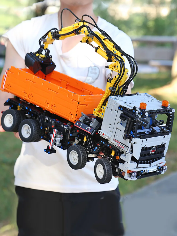 Mould King 19007 Technische Auto Speelgoed De APP&RC Gemotoriseerde Pneumatische Arocs Truck Model Bouwstenen Bakstenen Kinderen Kerstcadeau - afbeelding 2