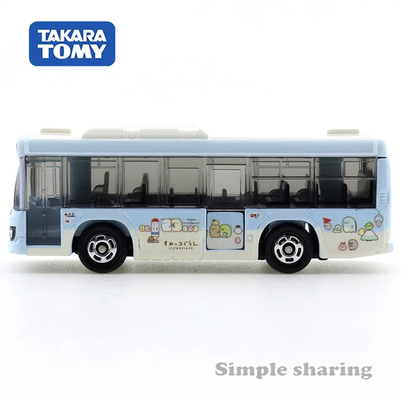 Takara Tomie No.112 Isuzu Erga Sumikko Gurashi Rinko Bus Auto Legering Speelgoed Motorvoertuig Diecast Metalen Model Voor Kinderen