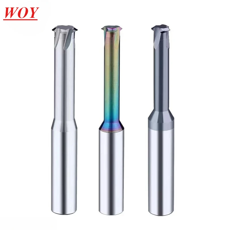 WOY 1 Tooth Thread Milling Cutter Tungsten Carbide Steel CNC Machining Aluminum 60 Degree M1.2 M1.6 M2 M2.5 M3 M4 M5 M6 M8