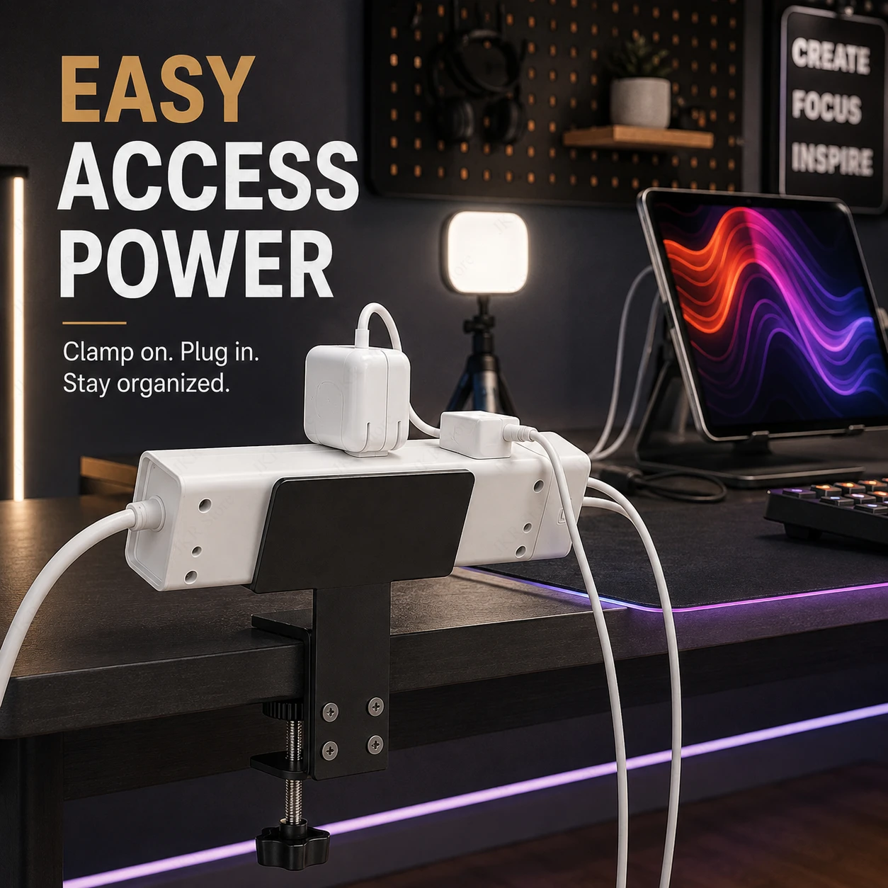 책상 아래에 드릴 없이 설치하는 전원 스트립 마운트 케 - Power Strip Desk 리뷰 및 가격