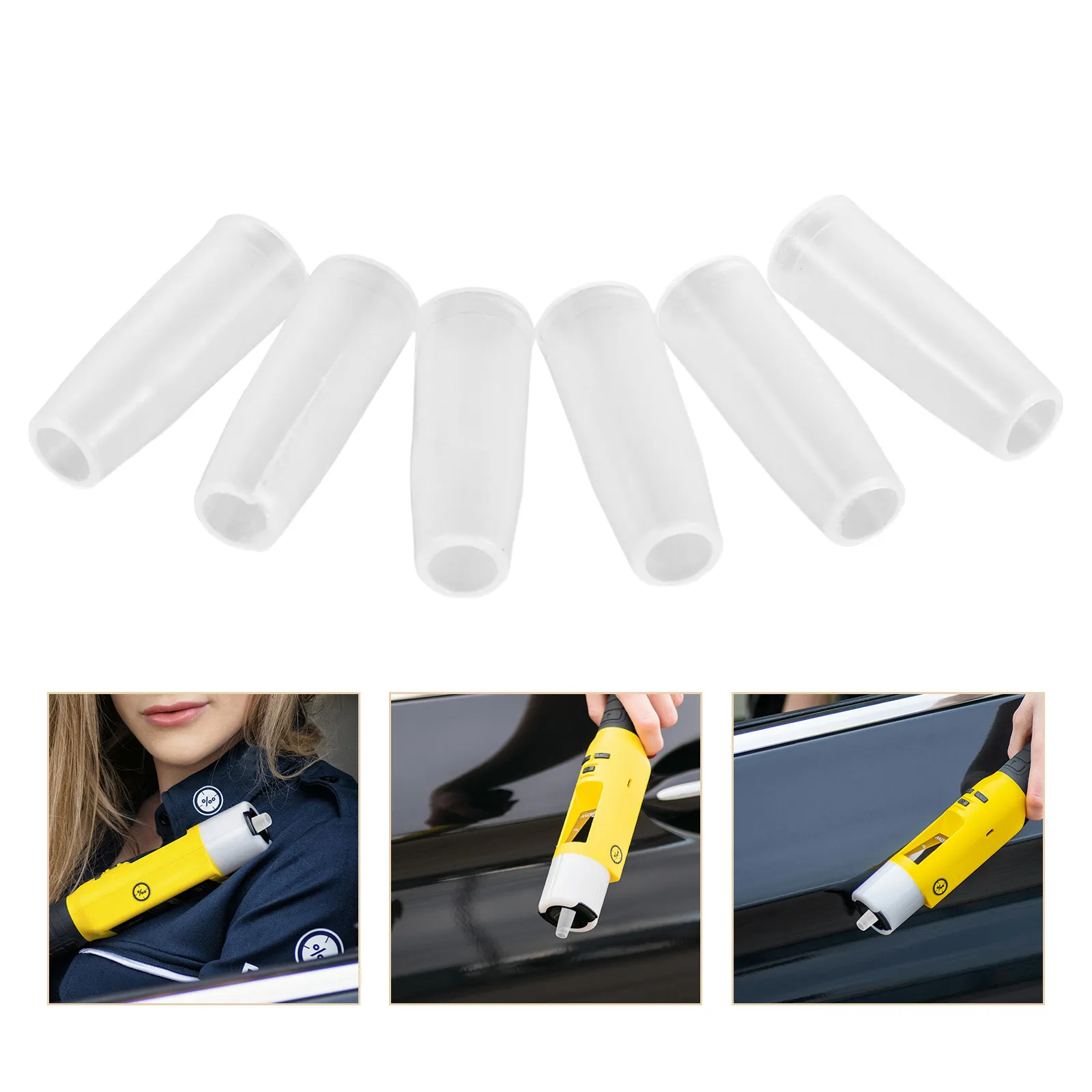 50Pcs Breathalyzers Mouthpiece Replacement High Precision Alcohol Tester Accessory Compatible for At818 Breath Alcohol