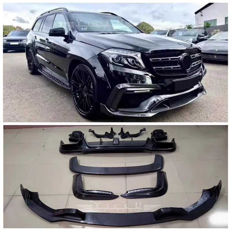 

For Mercedes-Benz GLS63 X166 2016-2019 High Quality Carbon Fiber Bumper Front Lip Rear Diffuser Spoiler Exhaust Body Kit