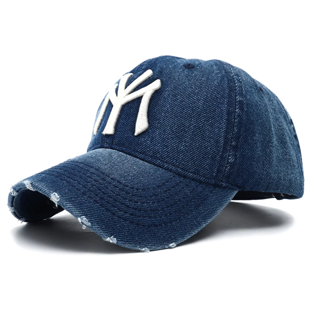 Hoge Kwaliteit MIJN Geborduurde Gewassen Denim Baseball Cap voor Mannen Vrouwen Cowboy Zonnebrandcrème Hoed Y2k Vader Snapback Hoeden Gorras Hombre - afbeelding 1