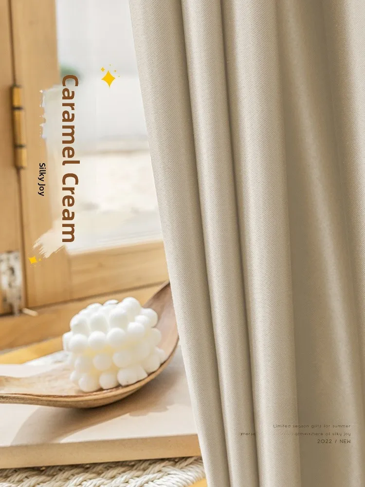 

Full Light Blocking Bedroom Curtains Ins Style Fabric Curtains Soundproof Heat Insulation Sun Protection Yanggong Isolation