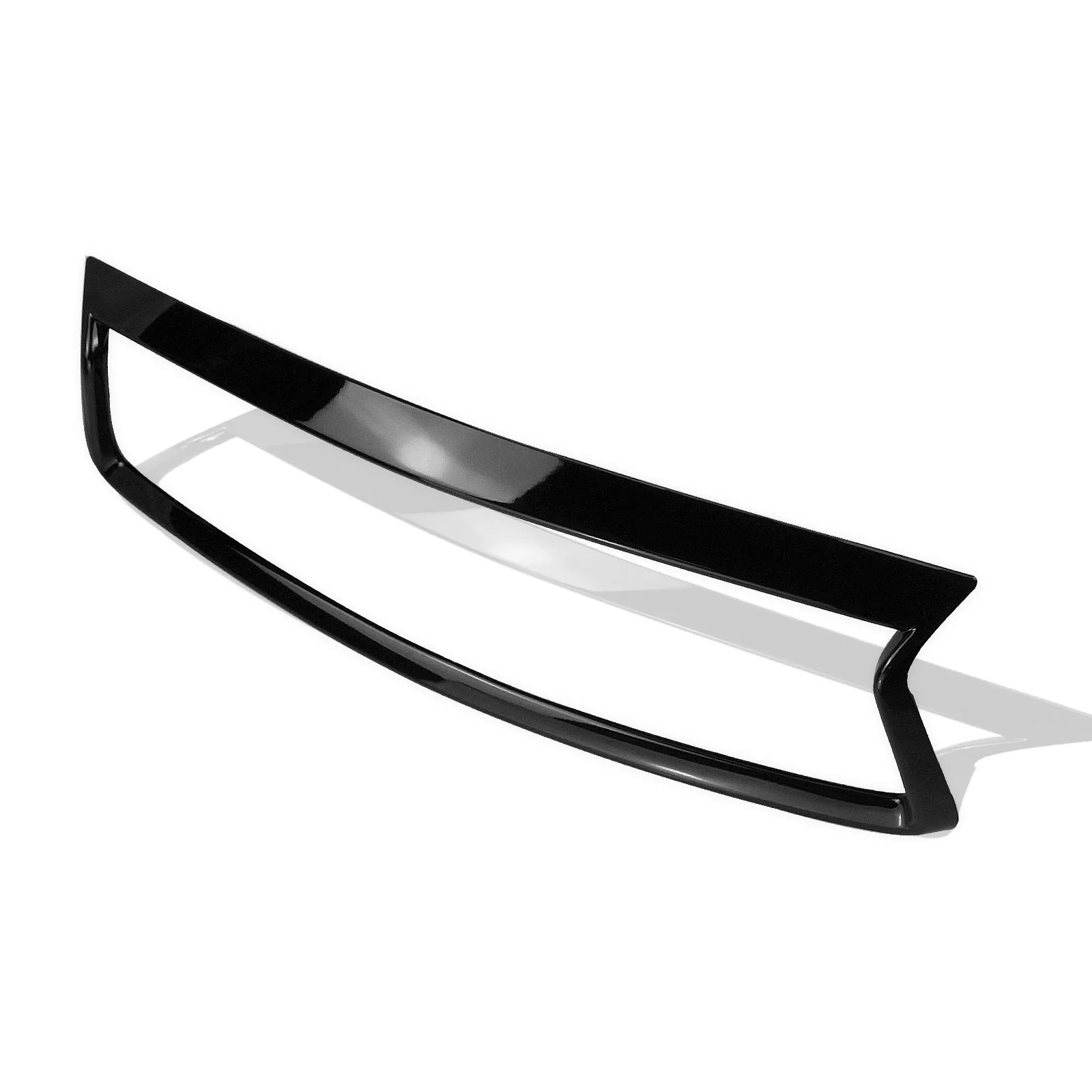 

Front Overlay Grille Grill Trim Cover For Infiniti Q50 Q50S 2014-17 Gloss Black Add On Upper Bumper Hood Mesh Frame Bezel Strip