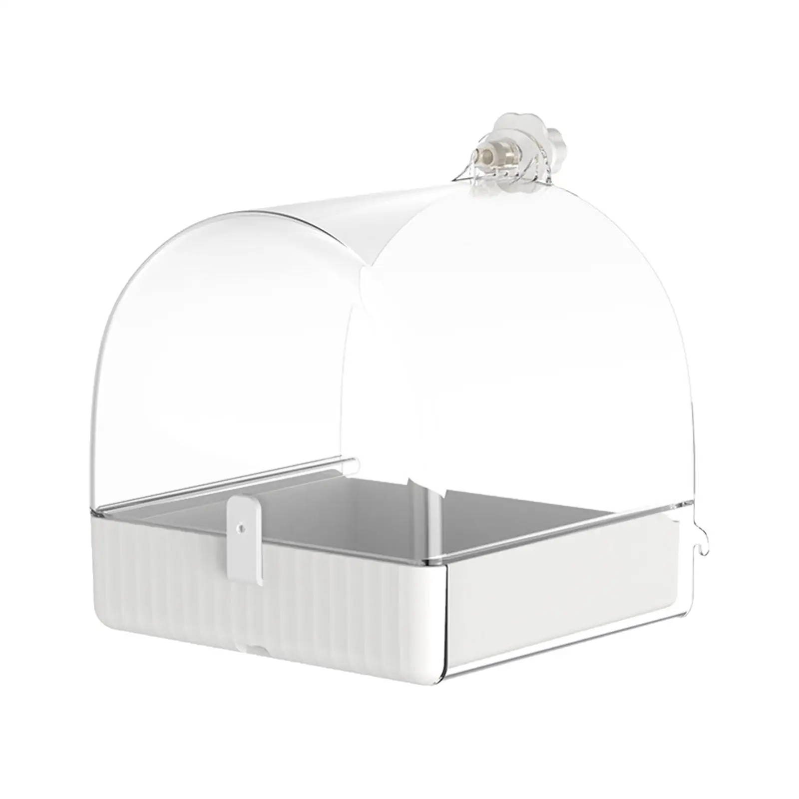 Bird Bath Cage Bird Bathtub Parrot Protector Clear Hanging Bird Bath Cube Bird Bathtub Shower Box, for Cockatiel Cockatoo