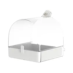 Bird Bath Cage Bird Bathtub Parrot Protector Clear Hanging Bird Bath Cube Bird Bathtub Shower Box, for Cockatiel Cockatoo