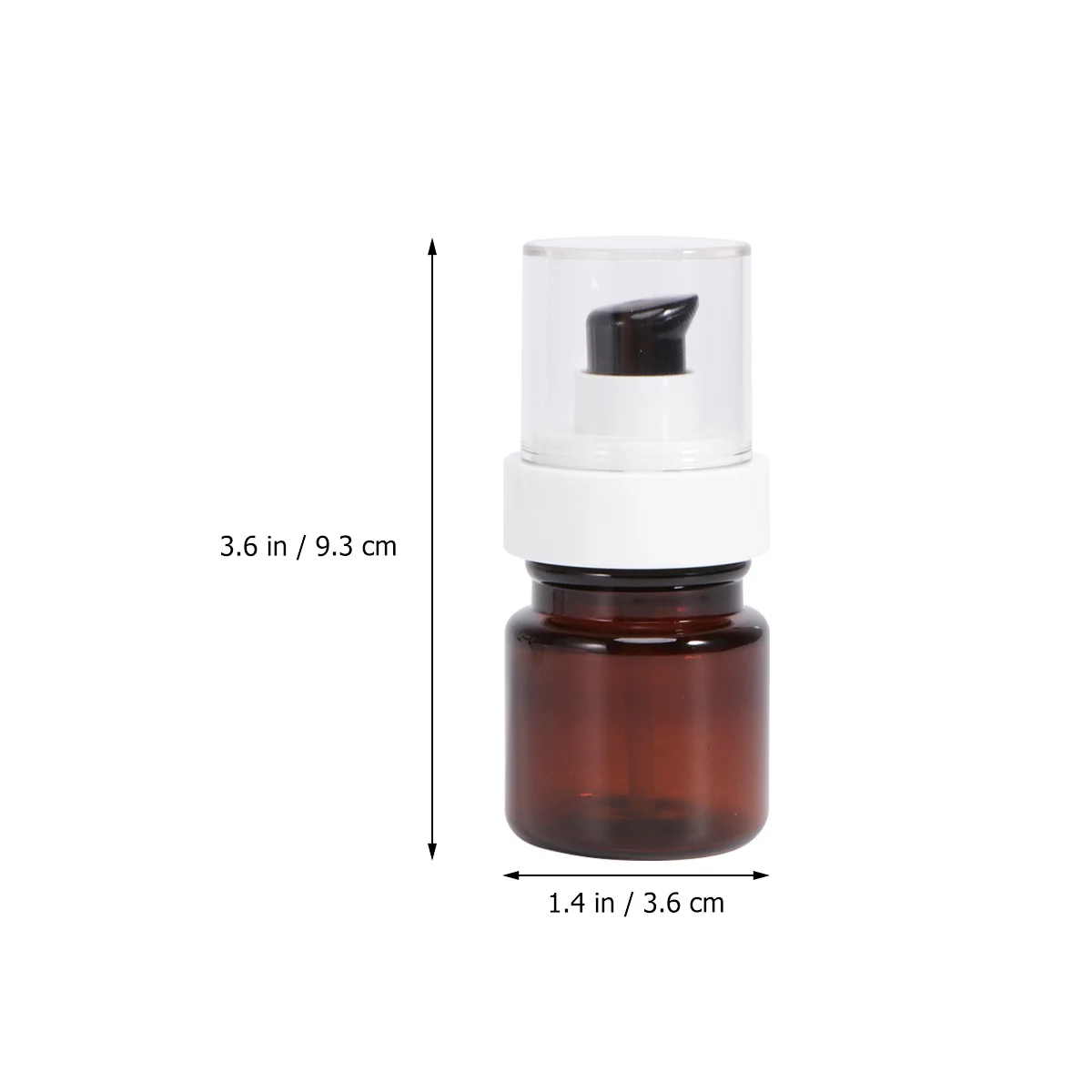 

3pcs 40Ml Empty Press Bottle Portable Pump Bottle Brown Essential Oil Container For Travel Liquid Dispenser Skincare
